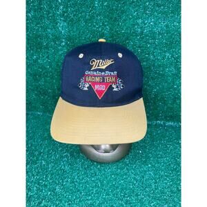 Vintage Rusty Wallace Miller Genuine Draft Snapback NASCAR Rare